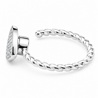 Evil Eye Spinner Ring For Women, Adjustable Open Band Fidget Anxiety Ring 1514