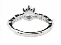 Adjustable Geometric Zircon Engagement Ring, Round Brilliant Solitaire 1639