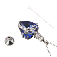 Heart Tree of Life Urn Necklace Crystal Funnel Filler 316L Stainless Steel B214