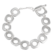 Rounded Square Geometric Chain, Toggle Fastening and Adjustable Statement 1809