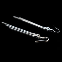 Sterling Silver Long Tassel Drop Earrings Chain Dangle Design Hypoallergenic 295