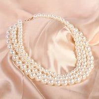 French Creative Baroque Faux Pearl Niche Design Three-layer Personality 82 UK