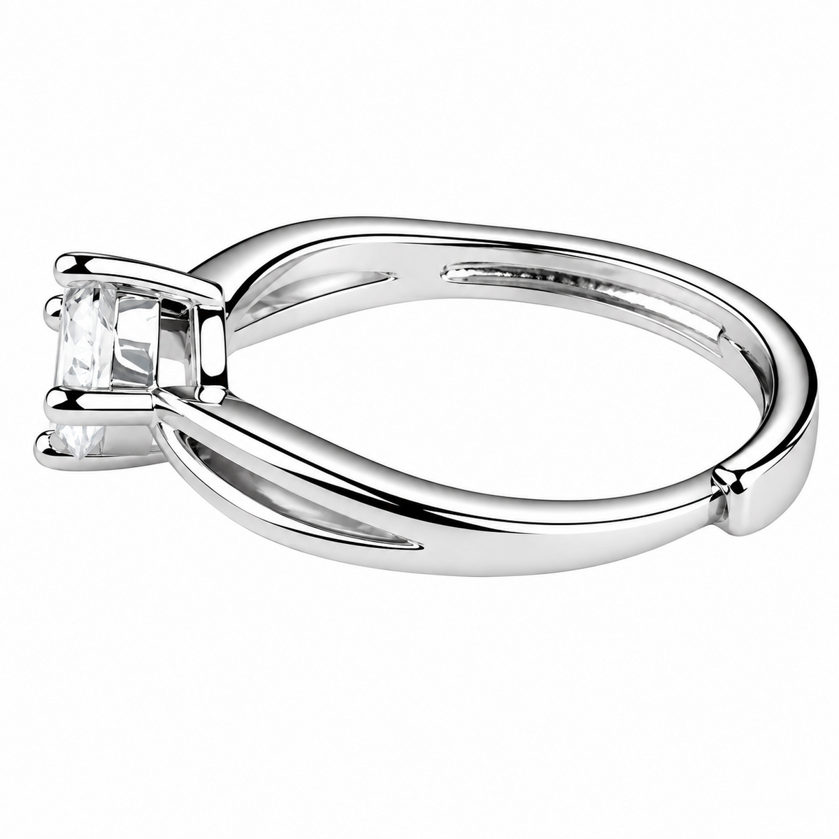Adjustable Band Solitaire Ring Modern Statement Ring Luxury Sparkle Design 1662