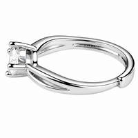 Adjustable Band Solitaire Ring Modern Statement Ring Luxury Sparkle Design 1662