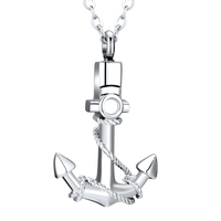 Navigation Keepsake Jewelry Stainless Steel Anchor Cremation Urn Pendant B180