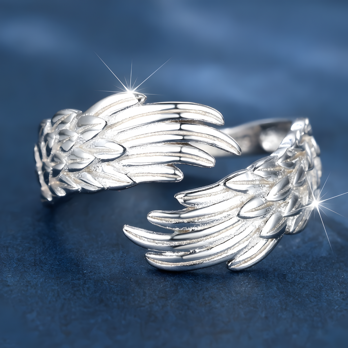 Angel Wings Hug Ring for Women - Retro Punk Hip Hop Lucky Party Jewelry Gift 529