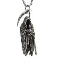 Unified Jewellery Grim Reaper Scythe Pendant Necklace 60cm Chain Gothic 6cm 1892