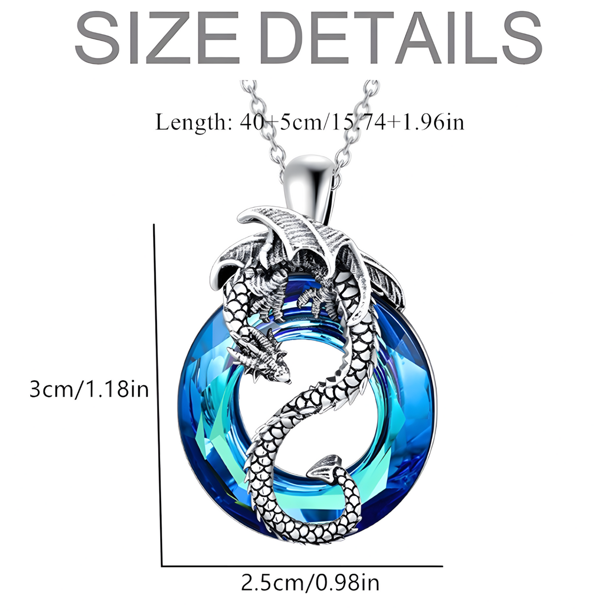 Unified Jewellery Dragon Necklace & Earrings Set Women – Zinc Alloy Dragon 1113