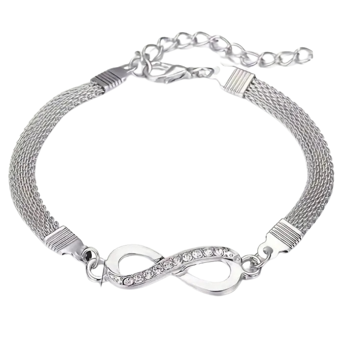 Infinity Symbol Inlaid Rhinestones Bracelet Personality Hand Jewellery 86 UK