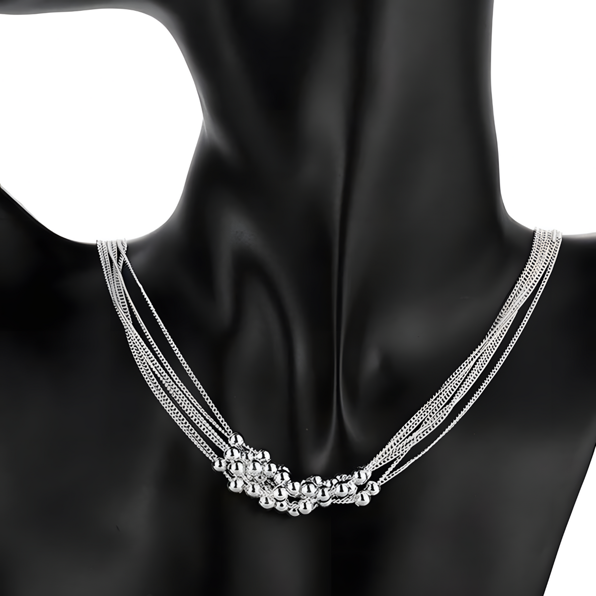 Elegant Multi-Piece Necklace Bracelet & Drop Earring Set-Grape Bead Cluster 1429