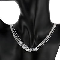 Elegant Multi-Piece Necklace Bracelet & Drop Earring Set-Grape Bead Cluster 1429
