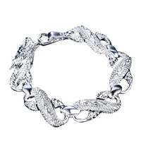 925 Silver-Plated Dragon Chain Bracelet for Men & Women –Classic 20cm Animal 892