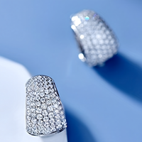 Unified Jewellery Exquisite Zircon Pavé Small Hoop-Shaped Huggie Earrings 649