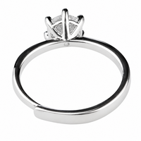 Premium Solitaire Ring For Women Round Brilliant Zircon Engagement Ring 1601