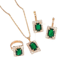 Elegant Jewelry Set Zirconia 1 Necklace + 1 Pair Of Earrings + 1 Ring 26 UK