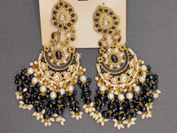 Elegant Bollywood Inspired Gold Kundan Earrings - Traditional Indian Jewelry 249