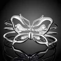 Unified Jewellery Premium Butterfly Crystal Open Cuff Bracelet for Women 1837