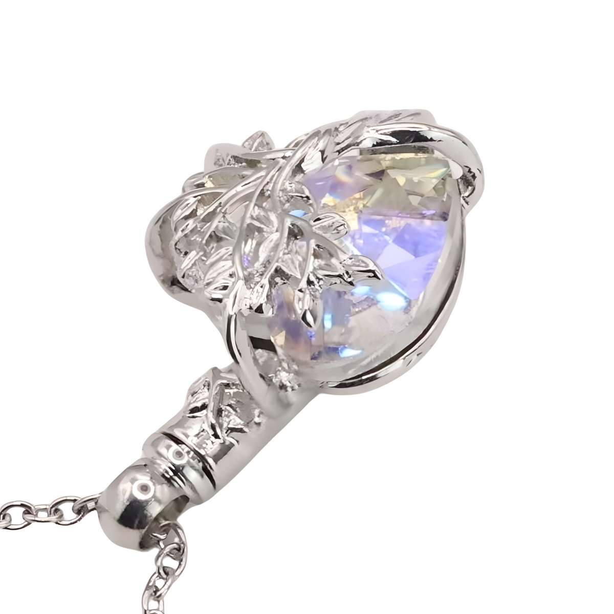 Womens Tree of Life Cremation Necklace Ashes Iridescent Heart-Shaped Crystal B95
