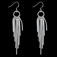 Retro Tassel Earrings, Long Fringe Drop Earrings with Fish Hook Closure 1420
