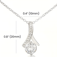 Wifey Necklace from Husband, Cubic Zirconia Heart Pendant B192  (WITHOUT BOX)
