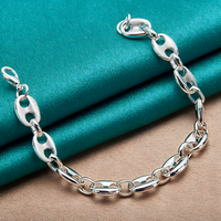 Pig Nose Chain Bracelet for Women - Premium Oval Link Statement Bracelet 1805