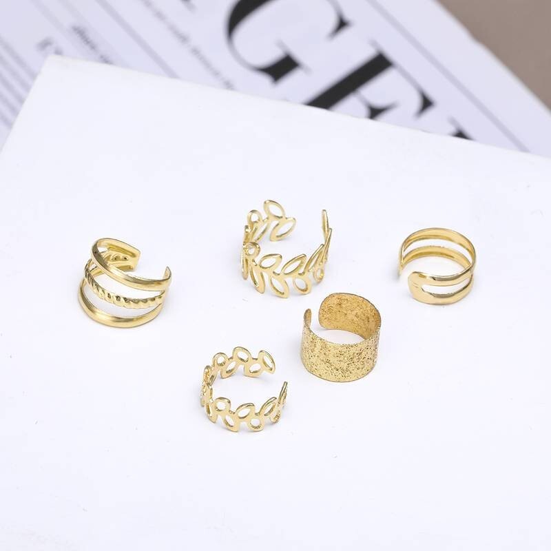 5pcs, C-Shape Ear Clip Jewelry Simple Fashionable Ear Piercing Alternative 43 UK