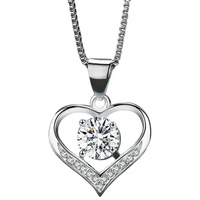 Unified Jewellery® Exquisite 925 Silver Plated Bridal Heart Pendant Necklace 13