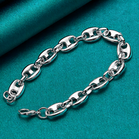Pig Nose Chain Bracelet for Women - Premium Oval Link Statement Bracelet 1805