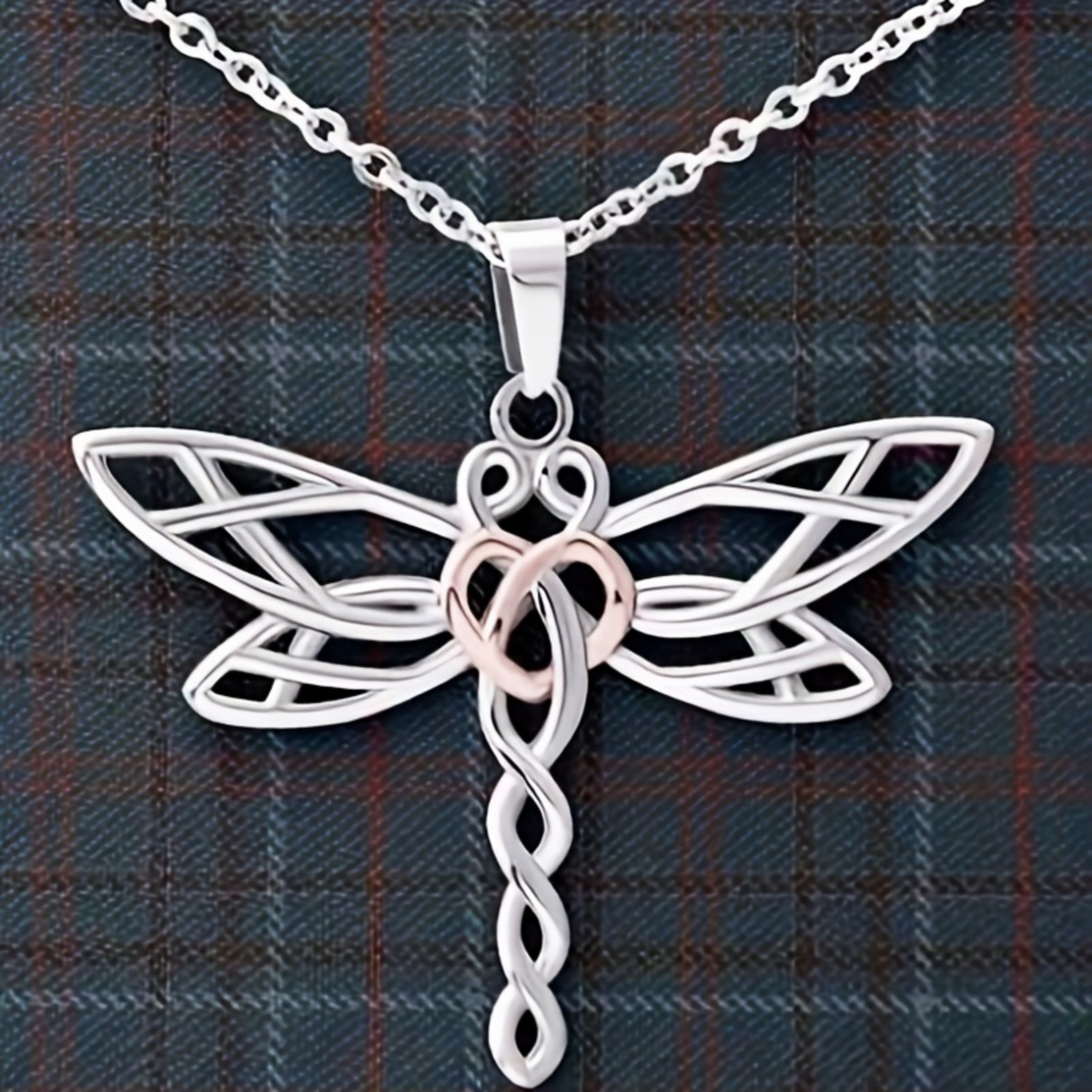 Loving Memory Of My Dad Dragonfly Pendant Necklace Forever B193 With Card NO BOX