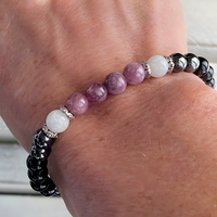 Energy Healing Natural Gemstone Beaded Bracelet, 20cm 8mm Stretch Bracelet 1736