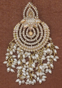 Elegant Bollywood Inspired Gold Kundan Earrings - Traditional Indian Jewelry 179