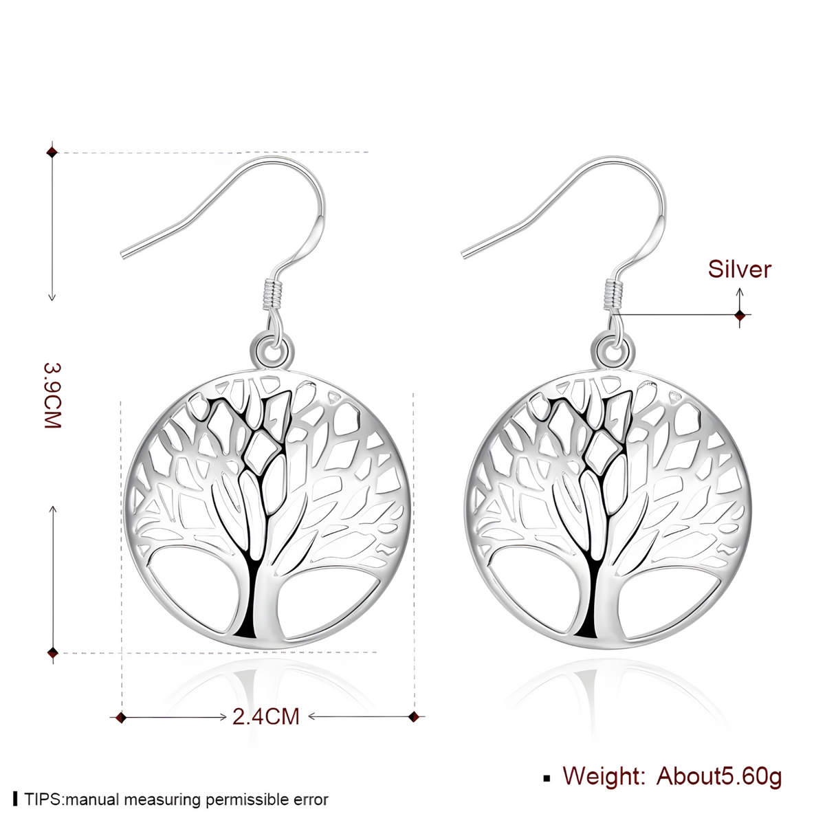 Unified Jewellery Sterling Silver 925 CZ Marquise Leaf Huggie Hoop Earrings 475