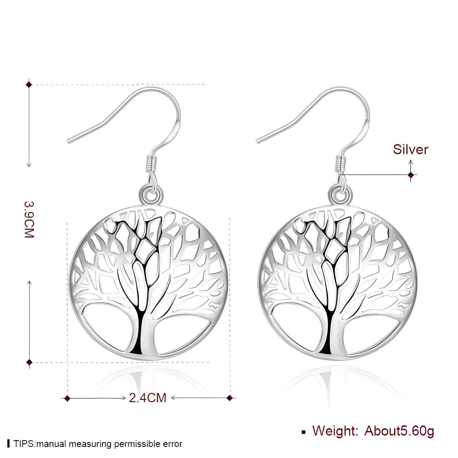 Unified Jewellery Sterling Silver 925 CZ Marquise Leaf Huggie Hoop Earrings 475