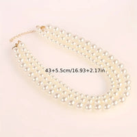 French Creative Baroque Faux Pearl Niche Design Three-layer Personality 82 UK