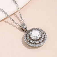 925 Silver Plated Delicate Moissanite Solitaire Necklace Women Bridal 31 UK