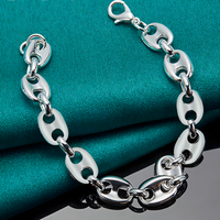 Pig Nose Chain Bracelet for Women - Premium Oval Link Statement Bracelet 1805
