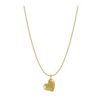 Stainless Steel Love Heart Necklace – Elegant Gold Snake Chain Pendant Women 747