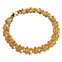 Trendy Creative S-Shaped Flower Heart Bracelet, Decorative Chain Accessory 127