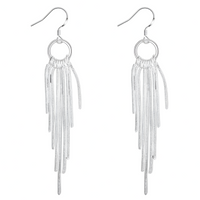 Retro Tassel Earrings, Long Fringe Drop Earrings with Fish Hook Closure 1420