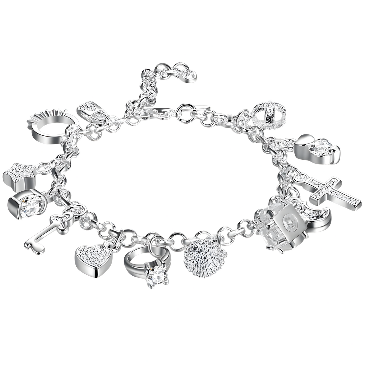 Elegant Double Twist Bracelet for Women – Statement Chain Design, 8 Inch 1431