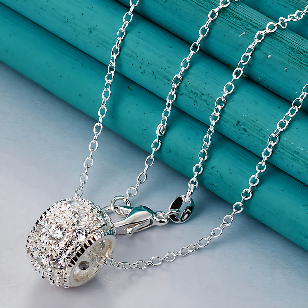Silver Design Pendant Necklace by Unified Jewellery – Unisex Silver Chain 721