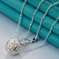 Silver Design Pendant Necklace by Unified Jewellery – Unisex Silver Chain 721