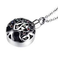 Tree Of Life Memorial Keepsake Necklace - Ash/Cremation Pendant Urn Locket 1486
