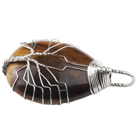 Tree of Life Tiger Eye Pendant Necklace Spiritual Crystal Healing Statement 1335