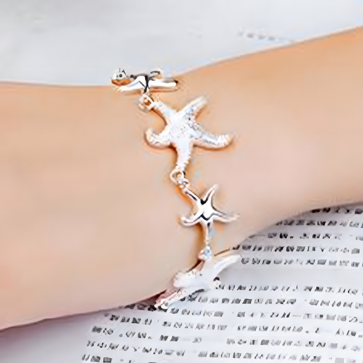Unified Jewellery Premium Starfish Charm Bracelet 20cm Adjustable Women 1829