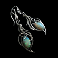 Bohemian Leaf Drop Earrings for Women – Elegant Zinc Alloy + Cubic Zirconia 1163