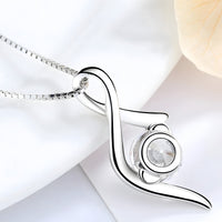 Sterling Silver Infinity Twist Pendant Necklace for Women Real 925 Box Chain 290