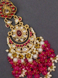 Elegant Bollywood Inspired Gold Kundan Earrings - Traditional Indian Jewelry 206