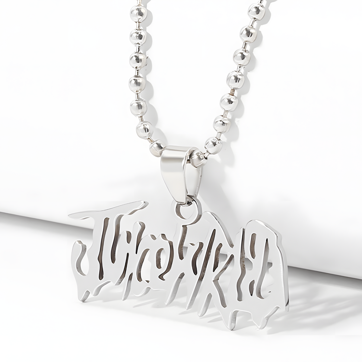 Juice WRLD Style Nameplate Pendant Necklace for Men Women Hip Hop Script 1389