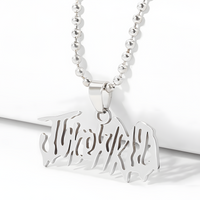 Juice WRLD Style Nameplate Pendant Necklace for Men Women Hip Hop Script 1389